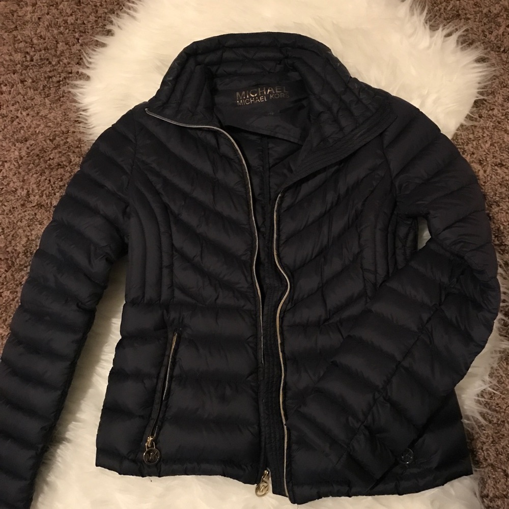 MK puffer jacket+ Forever21 fur jacket